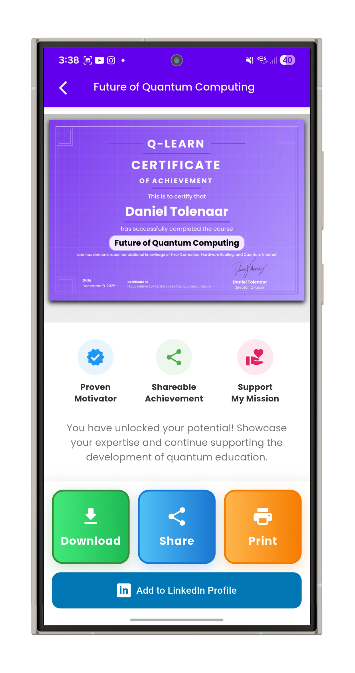 Certificate